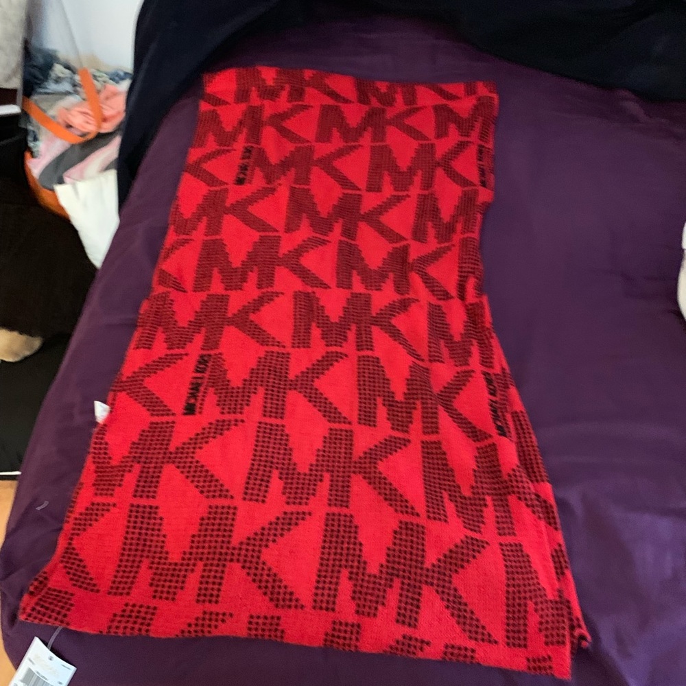 Michael Kors red infinity scarf NWT